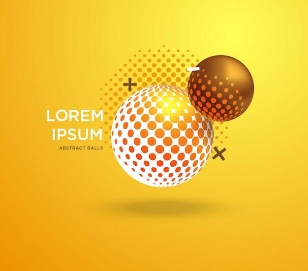 abstract yellow ball background