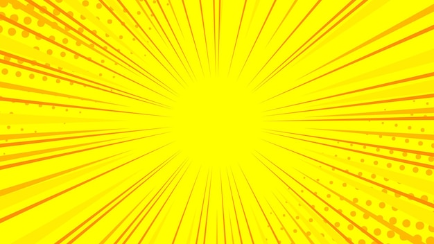 abstract yellow comic burst background