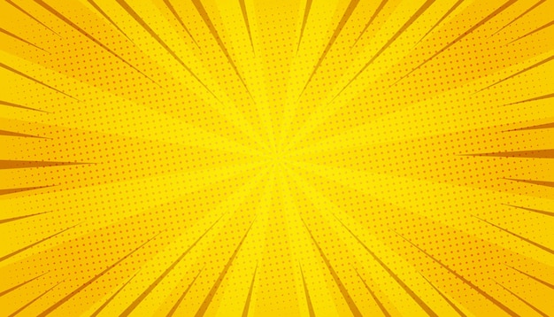 Vector abstract yellow comic zoom