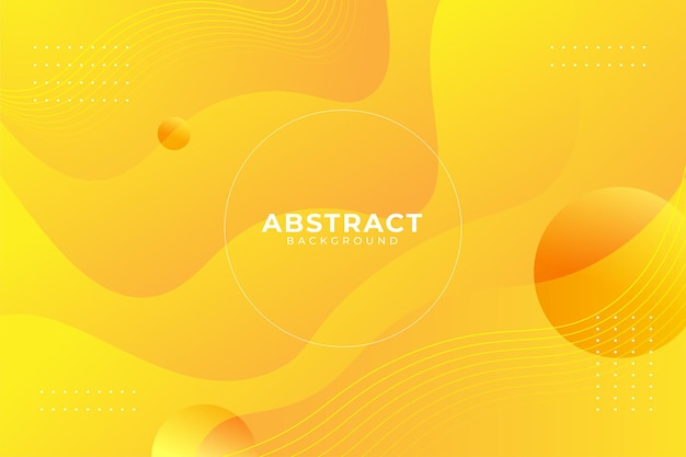 Abstract yellow fluid shape modern background