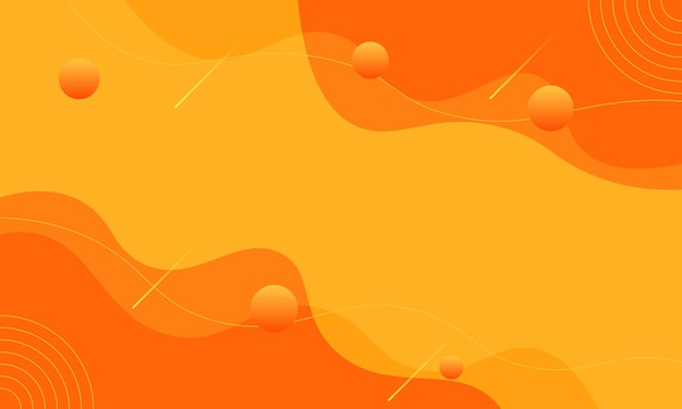 Abstract yellow and orange fluid shape background. Smart design for banner.