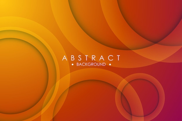 Abstract yellow orange gradient circle papercut dimension layers background eps10 vector