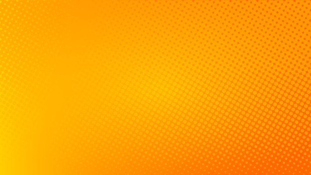 Abstract yellow and orange halftone dotted background