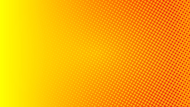 Abstract yellow and orange halftone dotted background