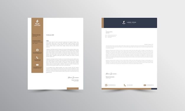 Abtract Letterhead Design Modern Business Letterhead Design Template - vector