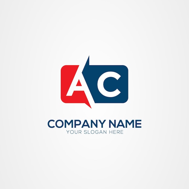 Vector ac or ca creative modern letters logo design element