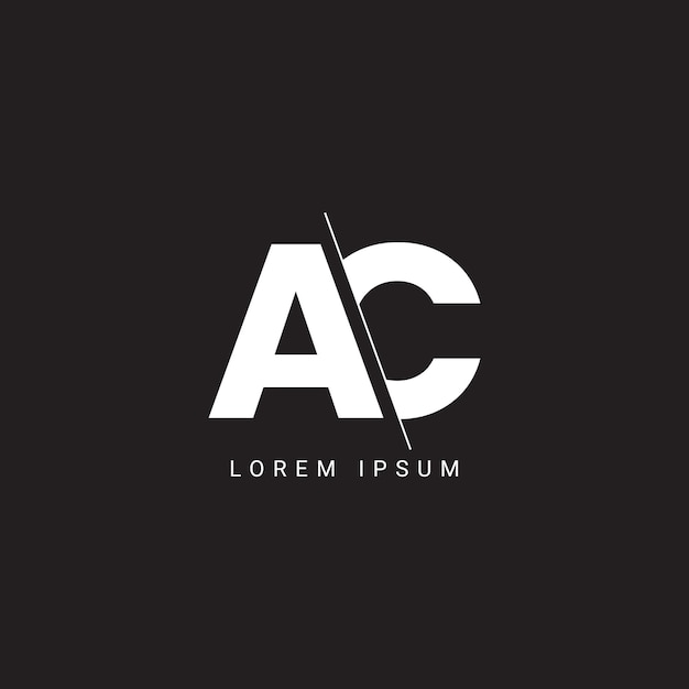 AC elegant logo template in vector file eps 10