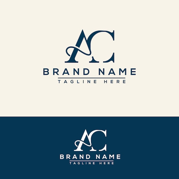 AC logo Design Template Vector Graphic Branding Element