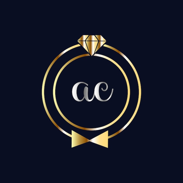 AC Monograms design, jewelry, wedding vector template