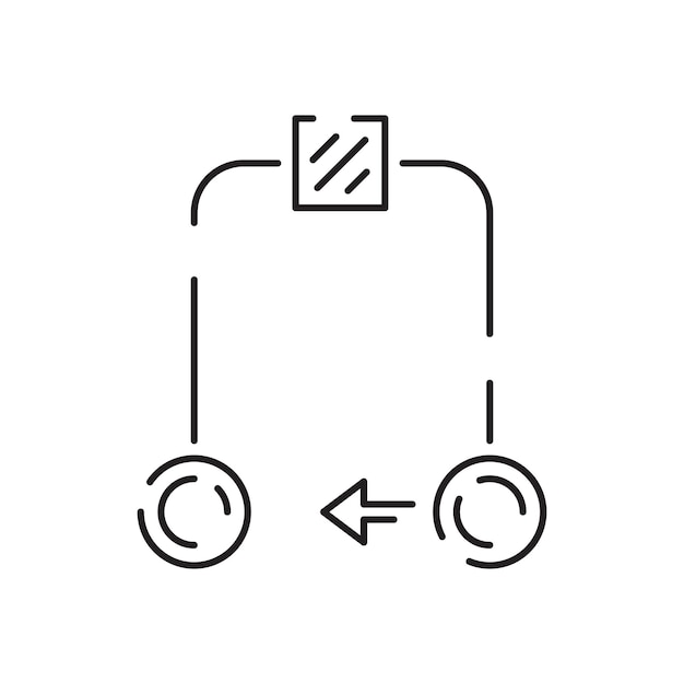 Academic disciplines physics science line icon vector illustration education test instruments