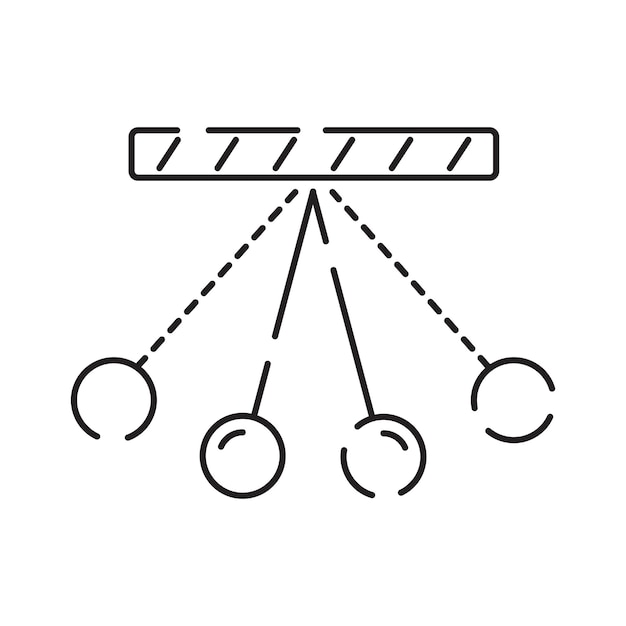 Academic education disciplines physics science line icon vector illustration sign and test instruments