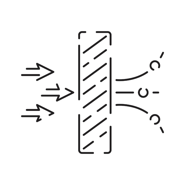 Academic education disciplines physics science line icon vector illustration sign and test instruments