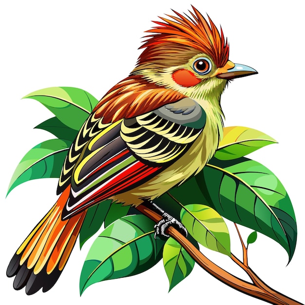 Acadian Flycatcher TShirt Design with Detailed Vector Art