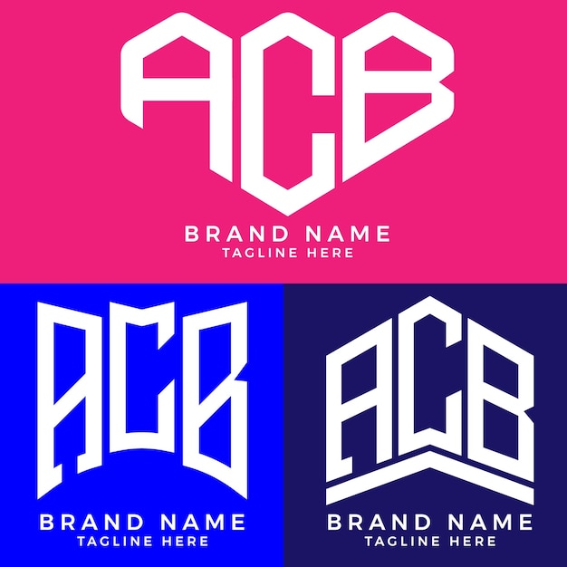 ACB letter logo. ACB best vector image. ACB Monogram logo design for entrepreneur and business.