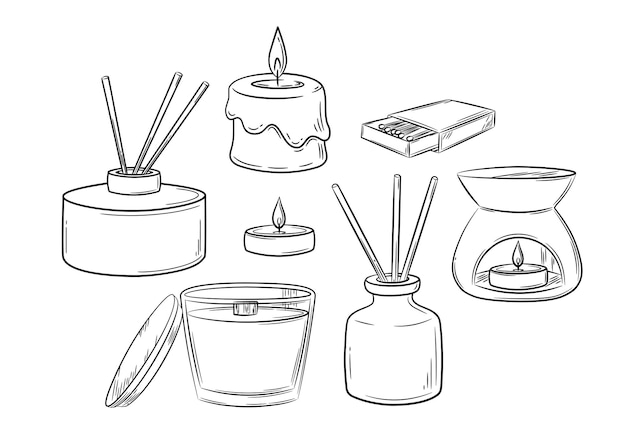 Accessories for the interior of a cozy home. A set of wax candles in a glass holder.