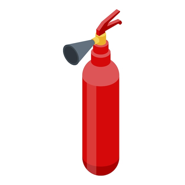 Accident fire extinguisher icon Isometric of accident fire extinguisher vector icon for web design isolated on white background