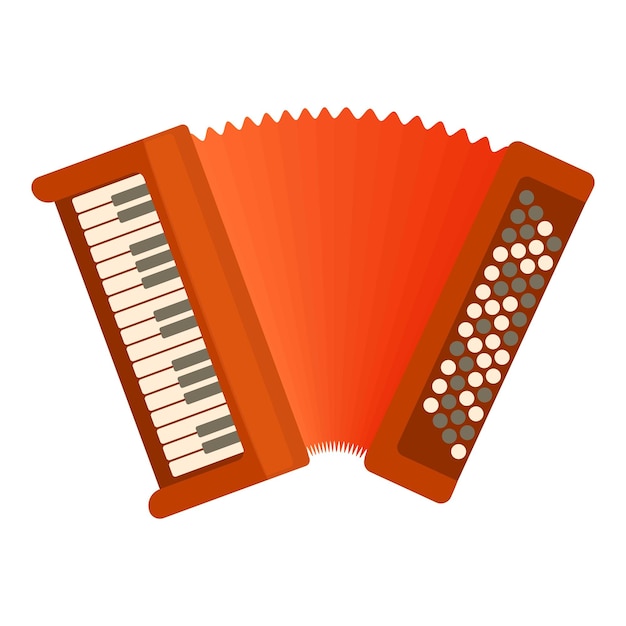 Accordion icon Flat illustration of accordion vector icon for web