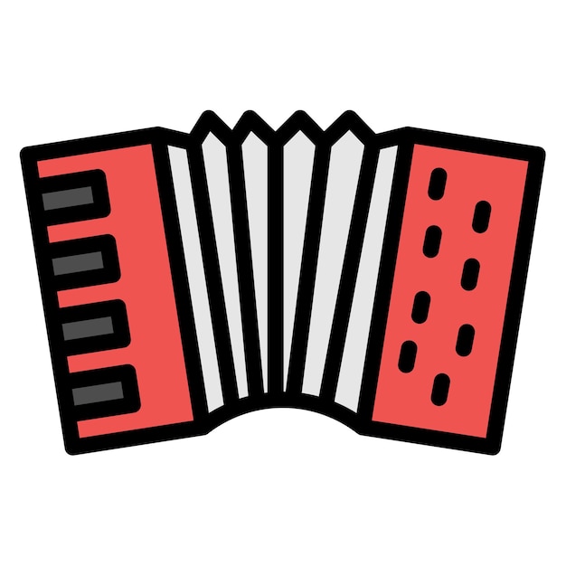 Vector accordion icon vector image can be used for festa junina