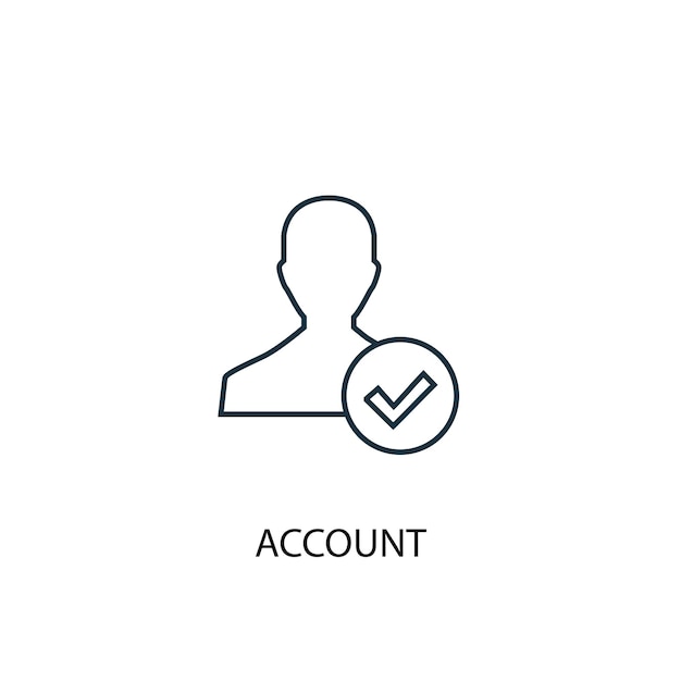 Account concept line icon. Simple element illustration. account concept outline symbol design. Can be used for web and mobile UI/UX