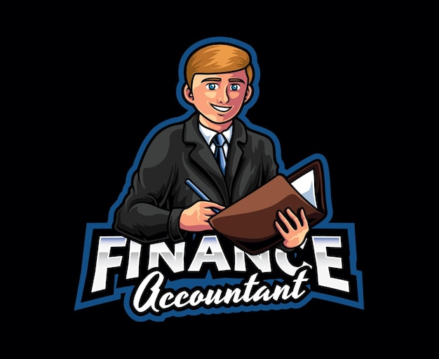 Accountant Mascot Logo Design