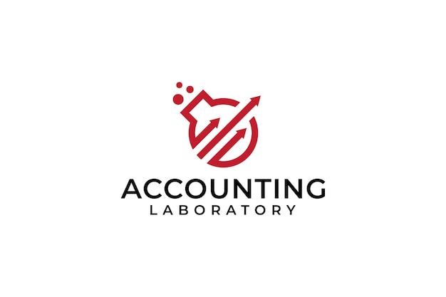 Accounting laboratory logo design concept