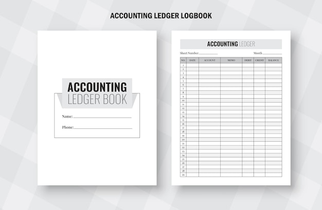 Accounting Ledger log book kdp interior