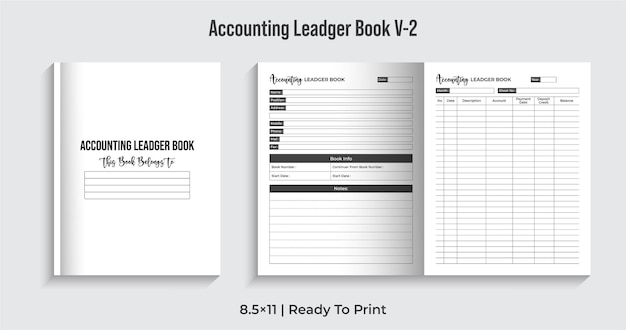 Accounting Ledger Logbook Accounting Record Book Premium Vector