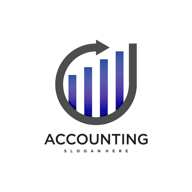 Accounting logo data vector template design Premium Vector