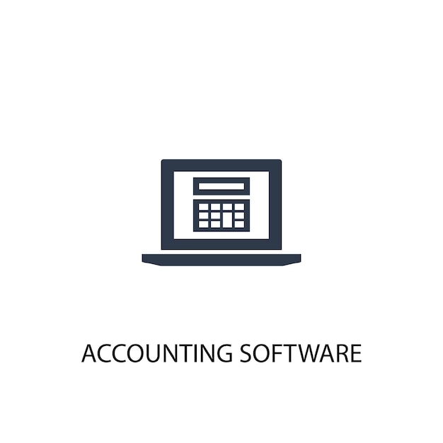 Accounting software icon. Simple element illustration. Accounting software concept symbol design from Accounting collection. Can be used for web and mobile.