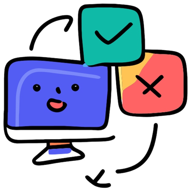 accountingmanagementsystem icon doodle offset fill