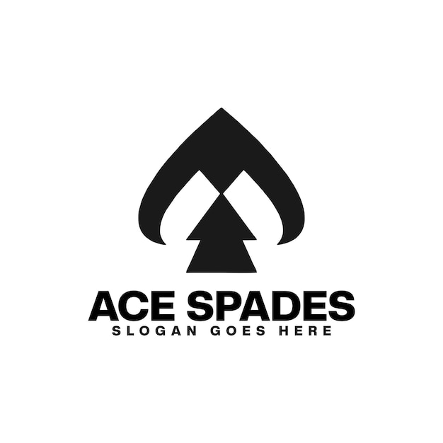 Vector ace logo vector graphic outline minimalist