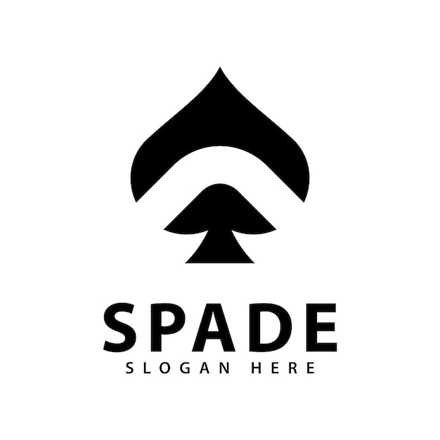 Vector ace of spade logo design vector icon