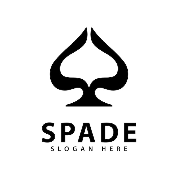 Vector ace of spade logo design vector icon