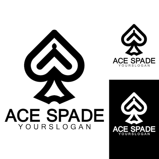 Ace of Spades icon logo design Flat related icon for web and mobile applications It can be used as logo pictogram icon infographic element Illustration