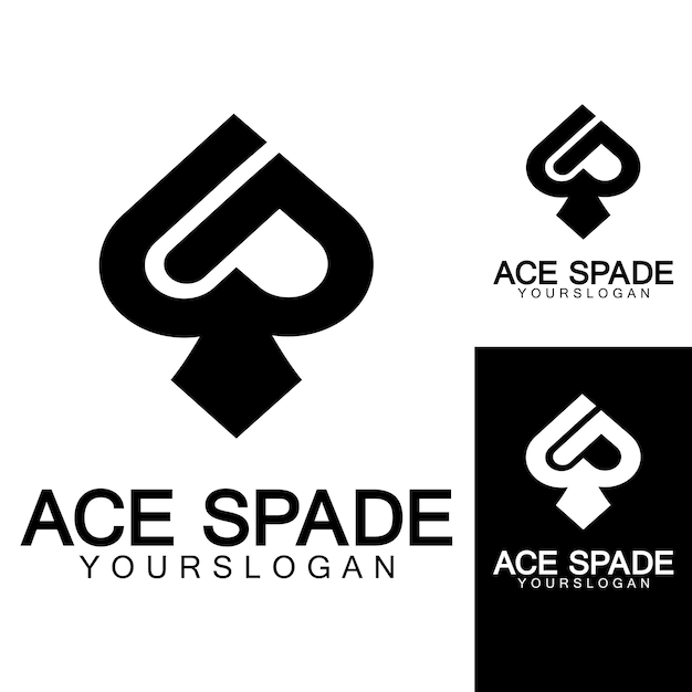 Ace of Spades icon logo design Flat related icon for web and mobile applications It can be used as logo pictogram icon infographic element Illustration