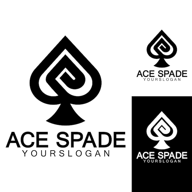 Ace of Spades icon logo design Flat related icon for web and mobile applications It can be used as logo pictogram icon infographic element Illustration