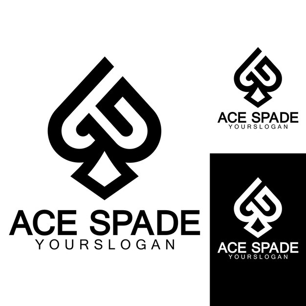 Ace of Spades icon logo design Flat related icon for web and mobile applications It can be used as logo pictogram icon infographic element Illustration