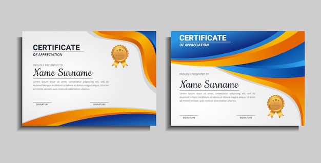 achievement award certificate design template