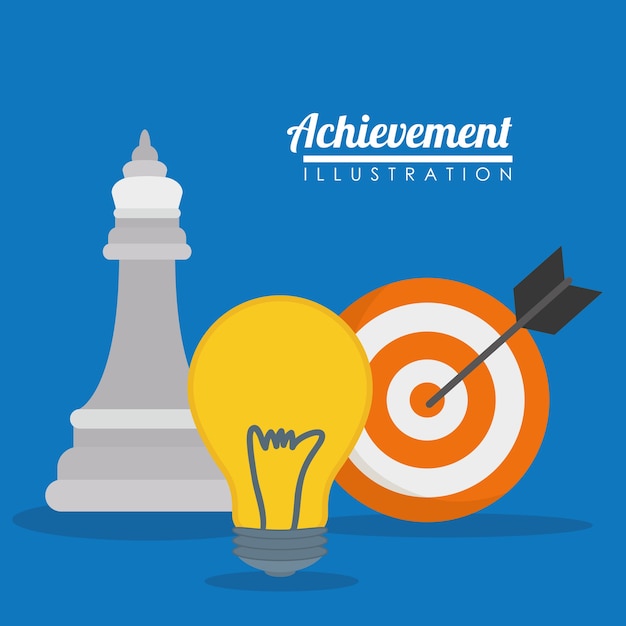 Achievement concept with icons design, vector illustration 10 eps graphic.