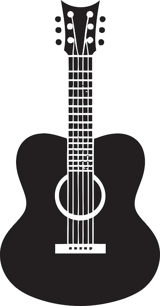 Acoustic Alchemy Emblematic Guitar Icon Serene Soundscapes Guitar Vector Emblem