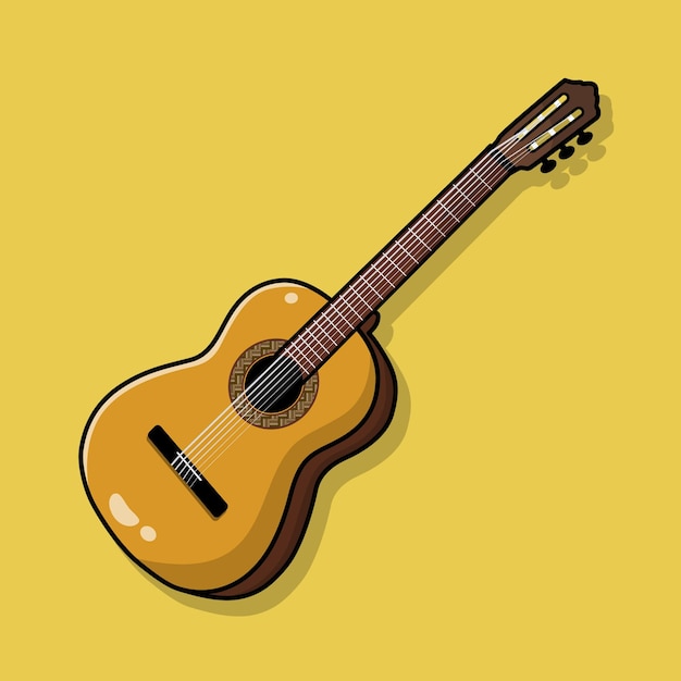 Acoustic guitar vector illustration