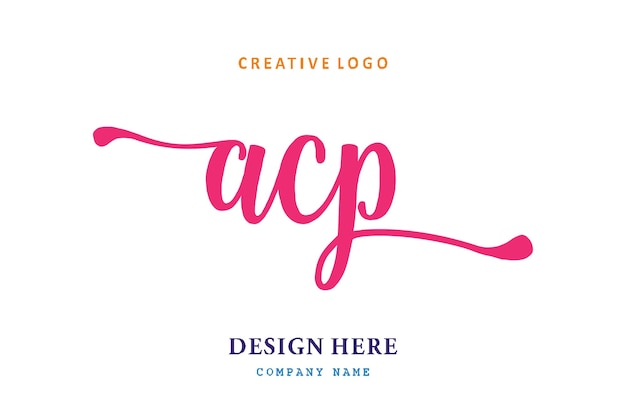 ACP lettering logo is simple easy to understand and authoritative