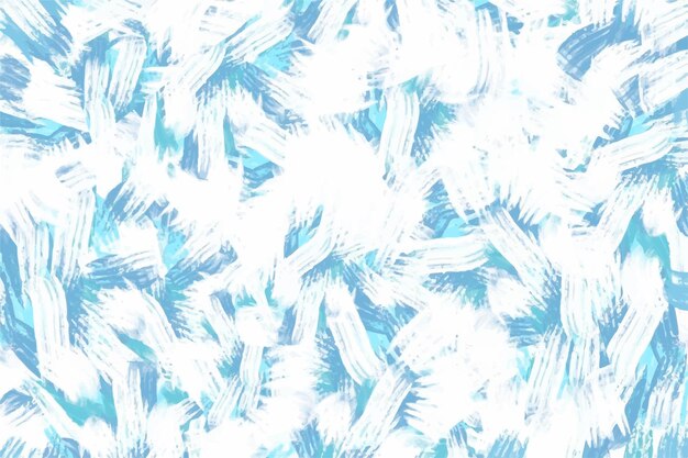 Acrylic strokes in delicate blue tones look like frost