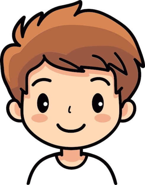 Acte Lifestyle Boy Vector Art Vector Illustration of a Cheerful Boy