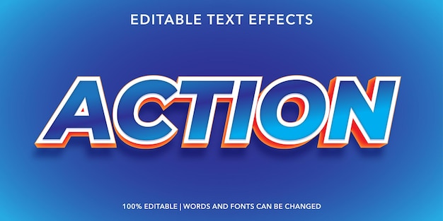 action editable text effect