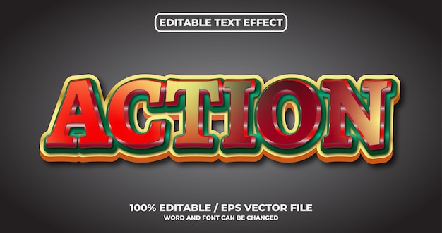 Action text effect style