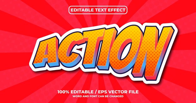 Action text effect style