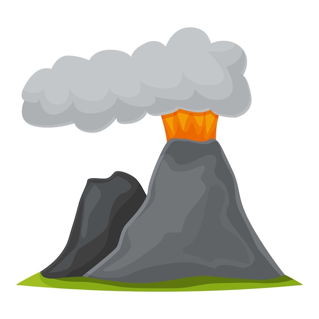 Active Bali volcano icon cartoon vector Summer travel nature