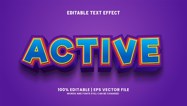 Active editable text effect