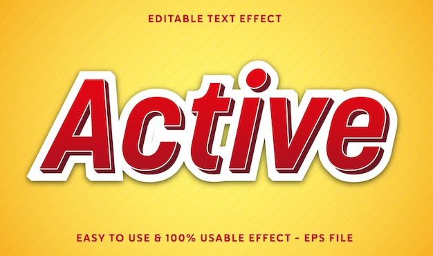 active editable text effect